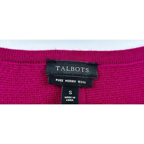 Talbots Pure Merino Wool Sleeveless‎ Dress Fuchsia Pink Timeless Elegance Sz S - Picture 2 of 6